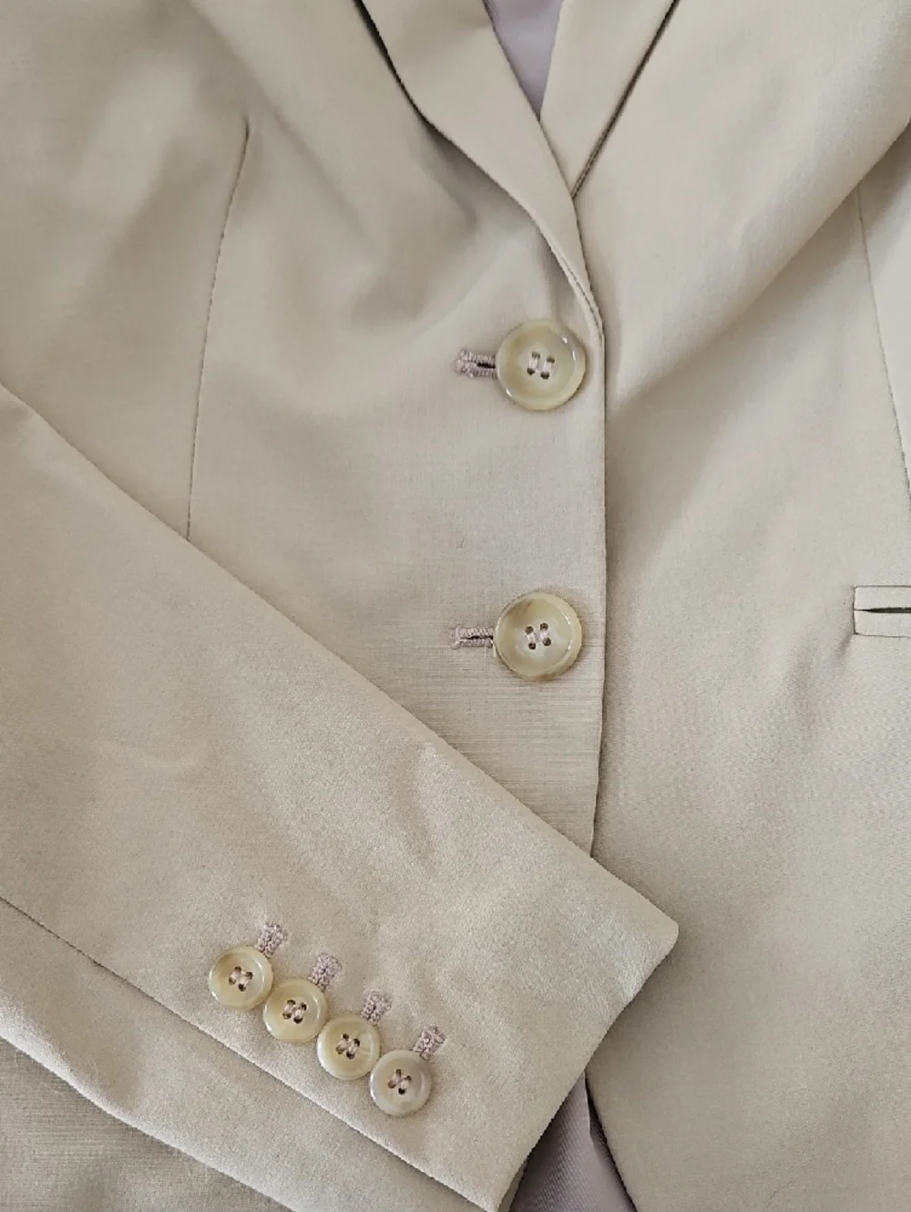 The Limited Beige Women's Tailored Two-Button Blazer and Pant Set - Picture 3 of 5